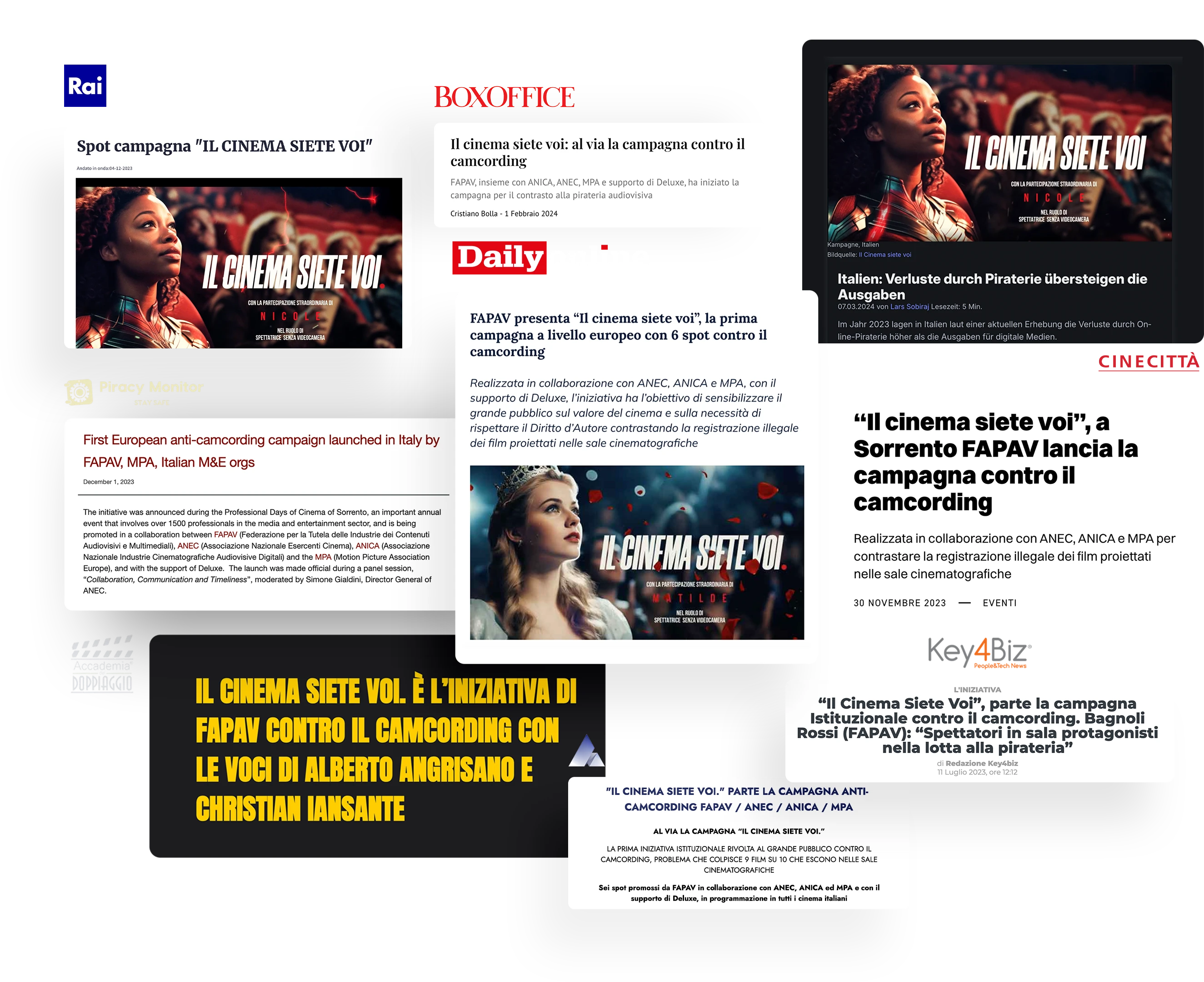 FAPAV — Press Coverage Review (Rai, BoxOffice, Cinecittà)